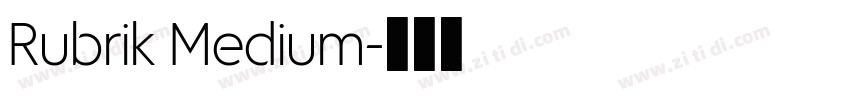 Rubrik Medium字体转换